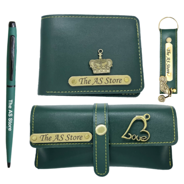 Customized All-in-One Men's Combo Gift - Green (Set of 4)