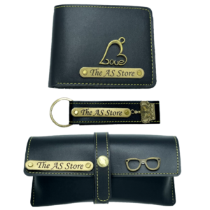 Customized All-in-One Men's Combo Gift - Black - Set of 3