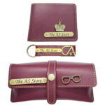 Customized All-in-One Men's Combo Gift - Maroon - Set of 3