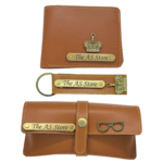 Customized All-in-One Men's Combo Gift - Tan - Set of 3