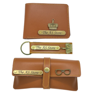 Customized All-in-One Men's Combo Gift - Tan - Set of 3