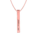 Jisoo Bar Pendant (Rose Gold)