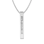 BTS Engraved Bar Pendant for Army Fans (Silver)