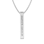 DAHYUN Engraved Bar Pendant for Twice Lovers (Silver)