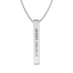 Hoshi Bar Pendant, for Seventeen Lovers (Silver)