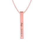 J-Hope Bar Pendant (Rose Gold)