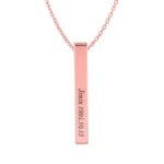 Jimin Bar Pendant for ARMY Lovers (Rose Gold)