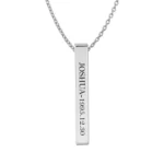 Joshua Bar Pendant for Seventeen Lovers (Silver)