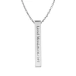 Lionel Messi Bar Pendant (Silver)