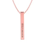 Suga Bar Pendant (Rose Gold)
