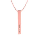 V Bar Pendant (Rose Gold)