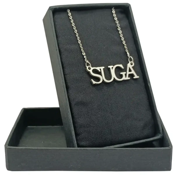Suga name pendant silver merch by the as store